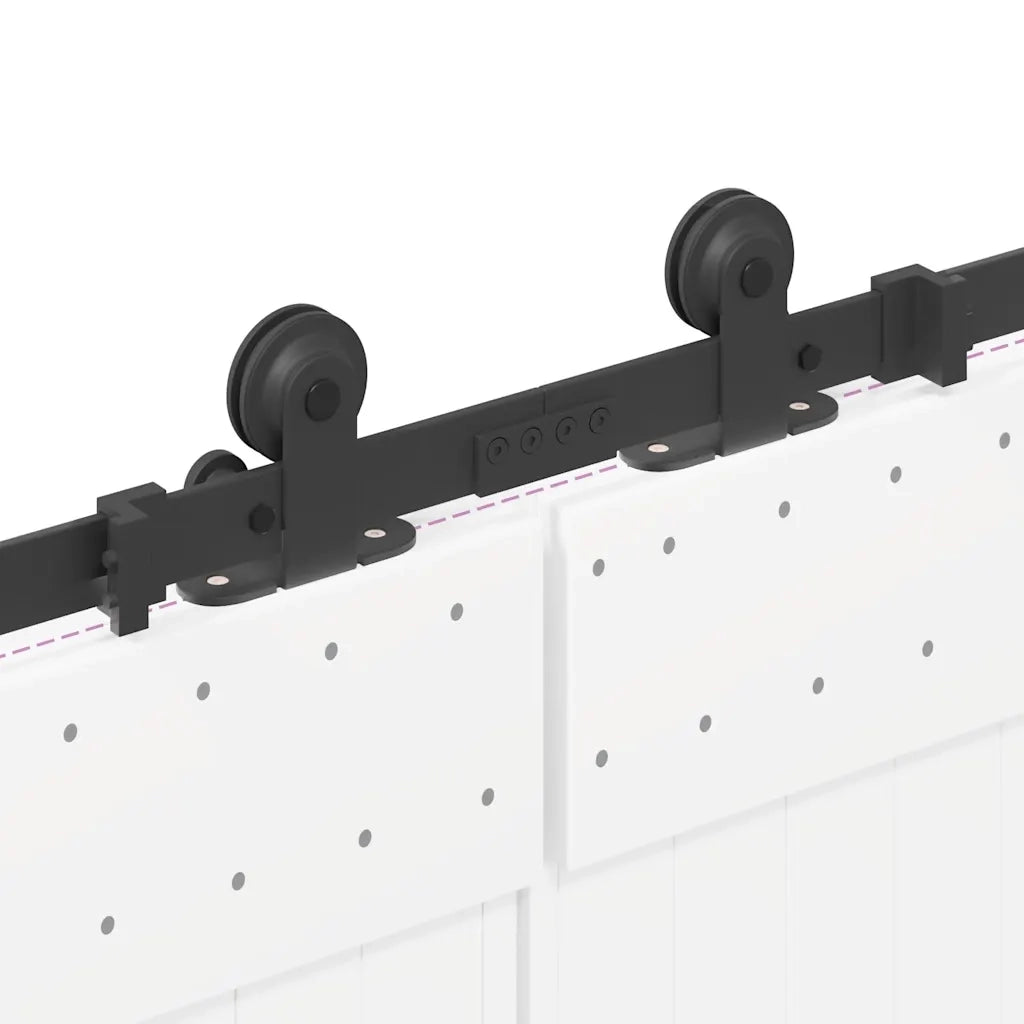 Kit di Binari per Porte Scorrevoli 427 cm Acciaio Nero CFW2836838