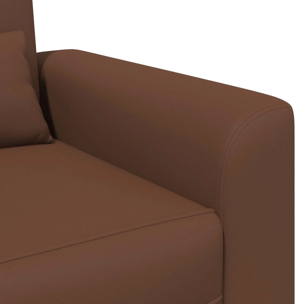 Poltrona-Divano Sedia-Poltroncina Marrone Similpelle