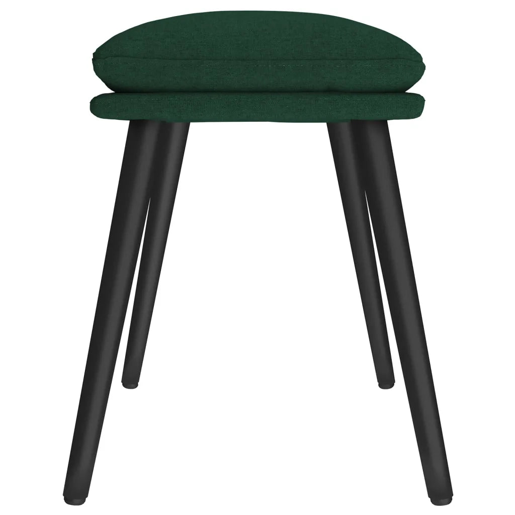 Poggiapiedi Verde Scuro 45x29,5x35 cm in Tessuto