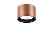 Plafoniera Contemporanea Spike Alluminio Rame 1 Luce Gx53 15W 3000K Ip20