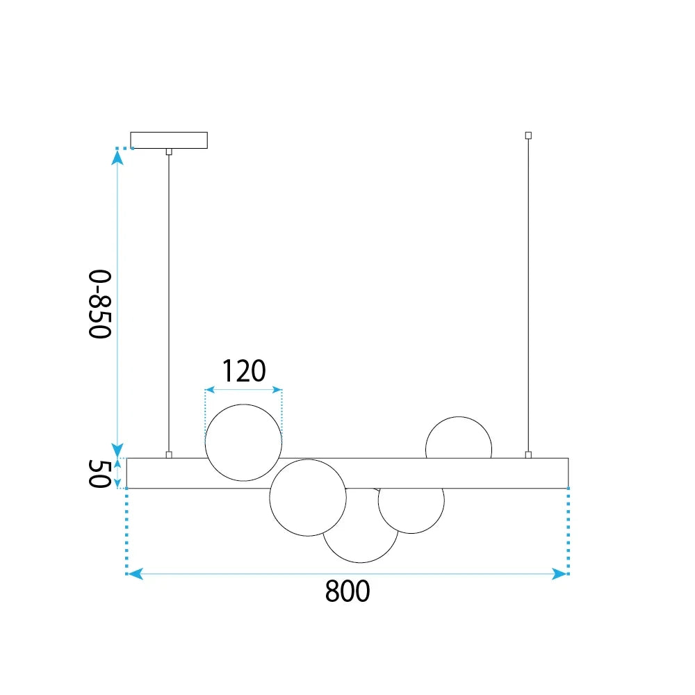 Lampada A Sospensione Da Soffitto APP1906-5CP