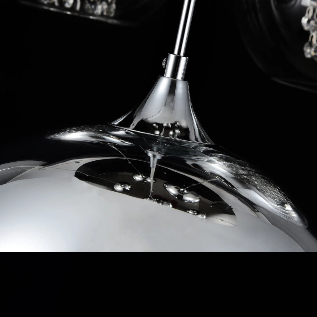 Maytoni Lampadario Contemporaneo Fermi 5 luci E27 nichel metallo vetro