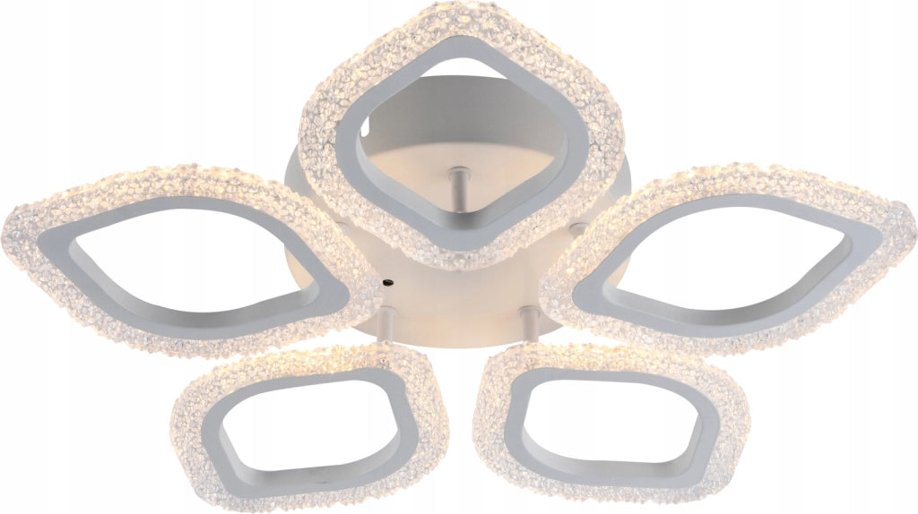 Plafoniera LED dimmerabile Vargo 5 luci bianca foglie