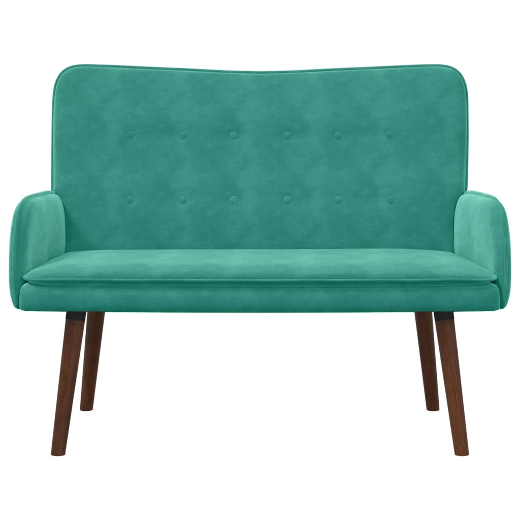 Sofa a Due Posti Turchese 115 x 61 x 87 cm Velluto