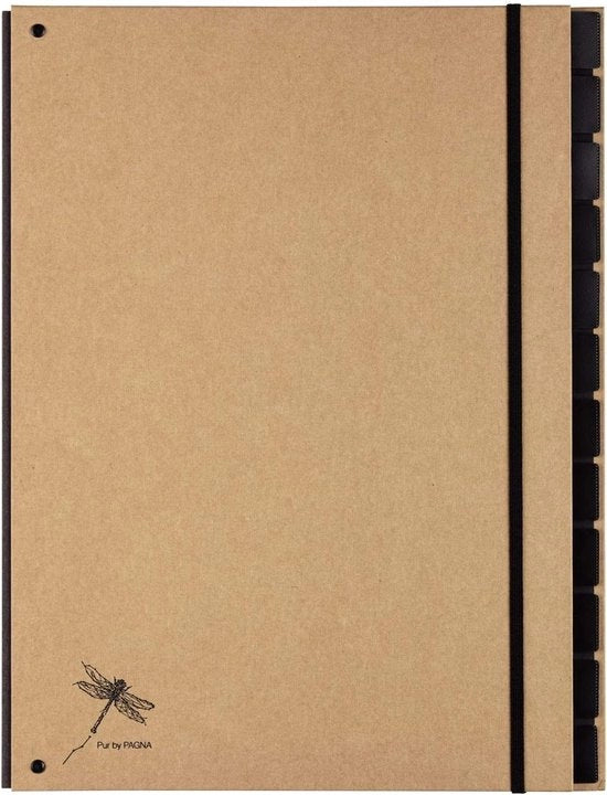 Organizzatore con 12 cassette - nero, sostenibile - cartone riciclato