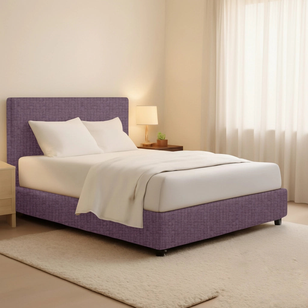 Harlow, Letto Piazza e Mezza Sfoderabile Made in Italy, Viola Lilla