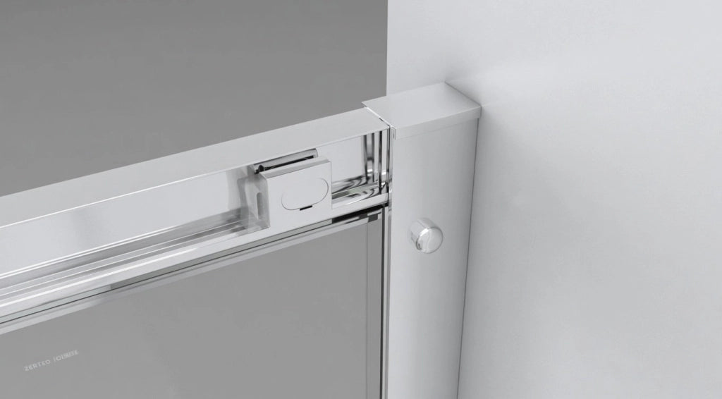 Box doccia a nicchia 140 cm porta scorrevole apertura centrale H195 cm LISA Cromato