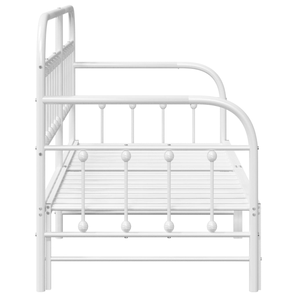 Struttura letto giorno  con letto estraibile Bianco 75x190 cm Acciaio