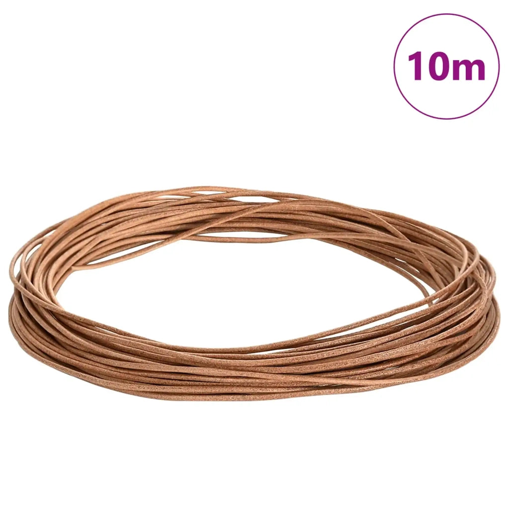 Cordino in Pelle Marrone ?2 mm x 10 m Pelle CFW8057686