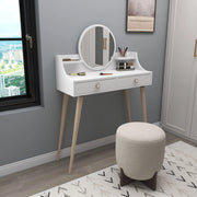 Mobile da Trucco Isernia, Toeletta Specchio Incluso, 90x35x131h cm Bianco