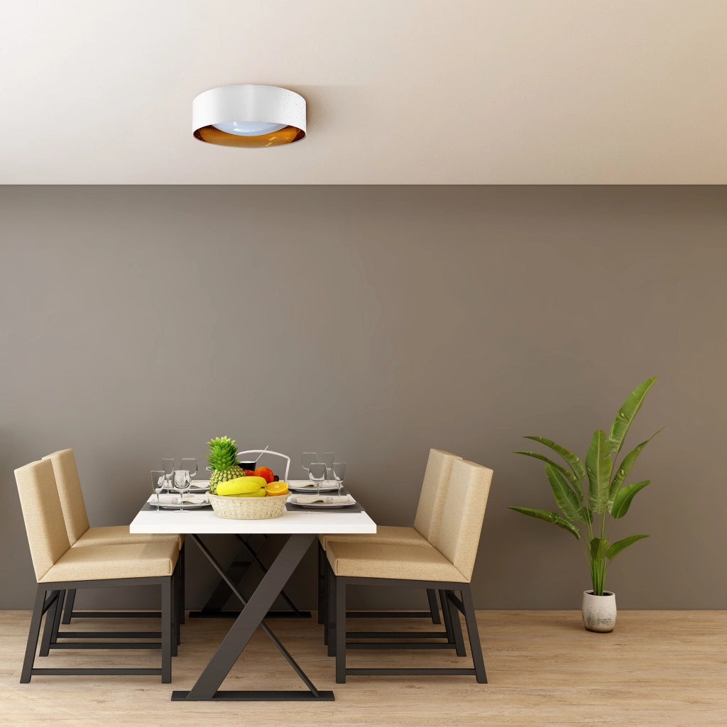 Plafoniera LED Polux Tuluza bianco oro 24W 4000K Ø40cm