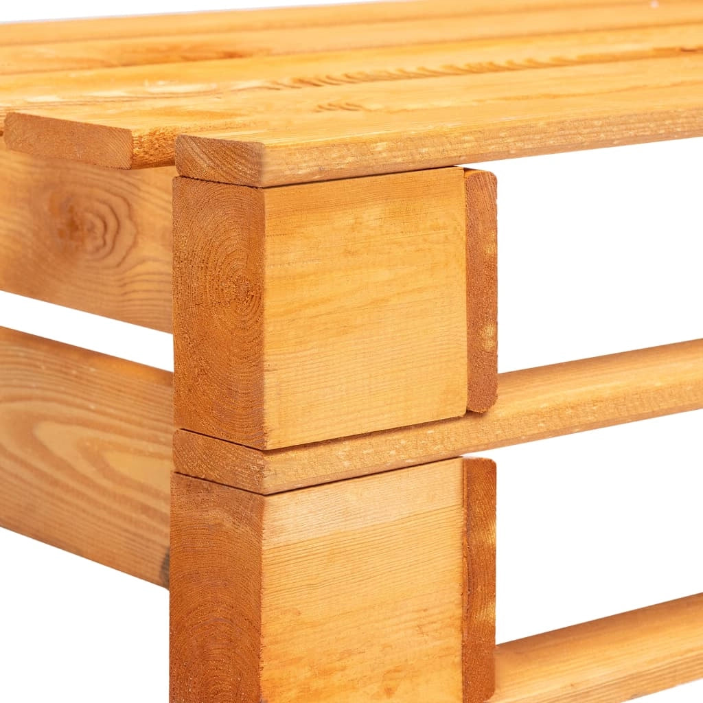 Panca da giardino mobili da esterno terrazza pallet da giardino 110 x 65 x 55 cm legno color miele 02_0011837