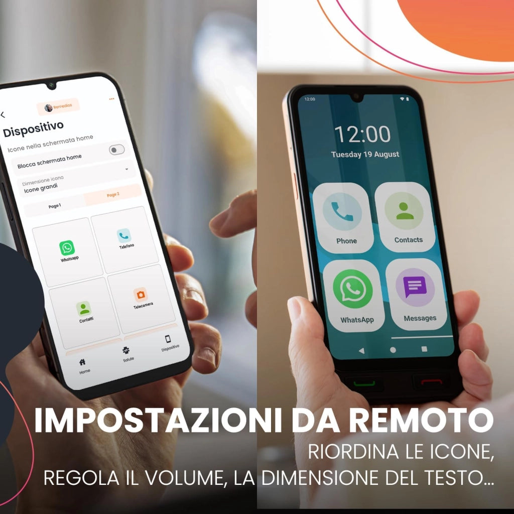 Zeus 2 Pro - Smartphone per anziani compatibile con app gestione e localizzazione remota | Modalità facile, pulsanti fisici, icone grandi | 6,1", Dual Cam, 128GB | Base di ricarica, pulsante SOS