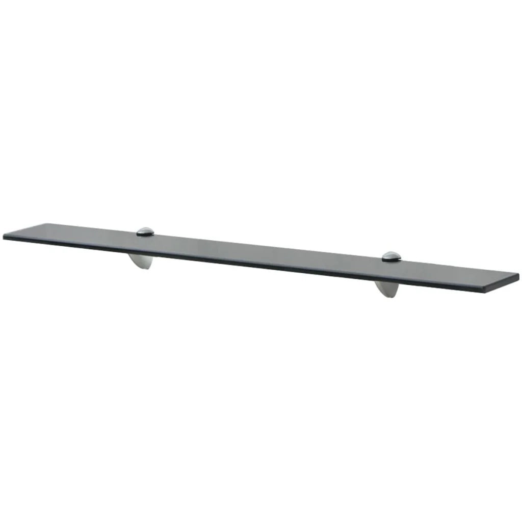 Mensola/armadietto/mobile in vetro da parete 80 x 10 cm spessore 8 mm nero 2702132/2