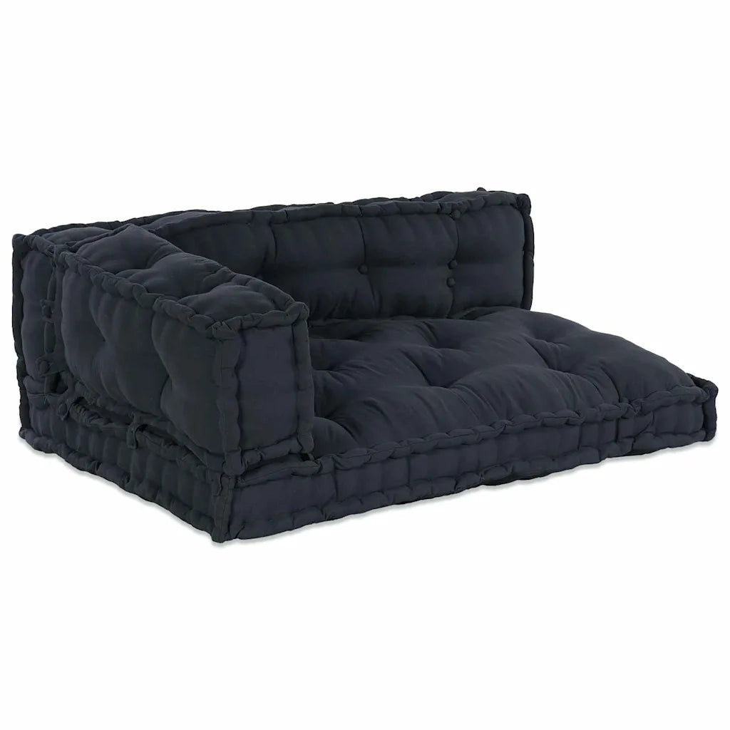 Cuscino per Divano 3 pz-Set di 3 Cuscini per Sofa Antracite Tessuto