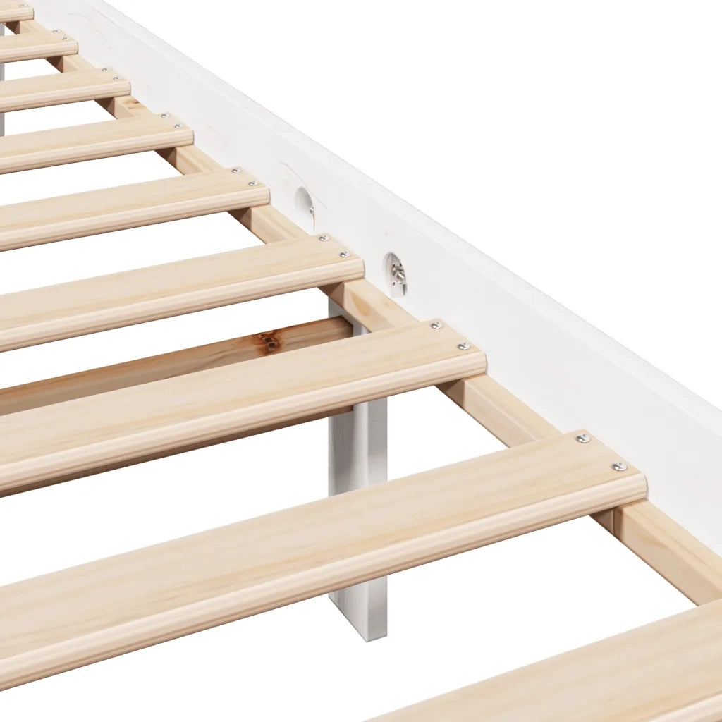 Letto senza Materasso Bianco 90x200 cm Legno Massello di Pino 3305795