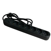 Ecova 30098x multipresa 6 uscite universali con interruttore cavo 1,5m nero 3500w