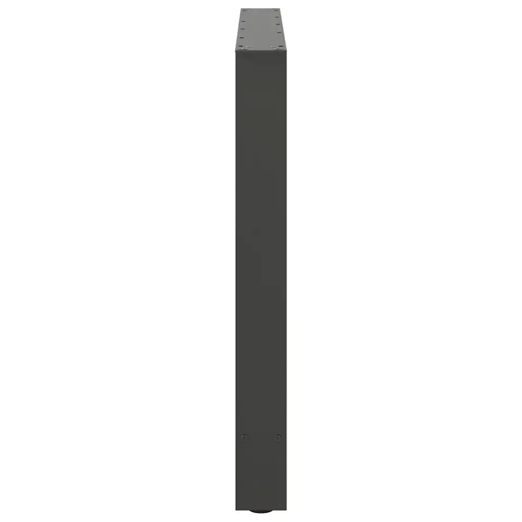 Gambe per tavolo da pranzo antracite 2 pz 90x(72-73) cm in acciaio