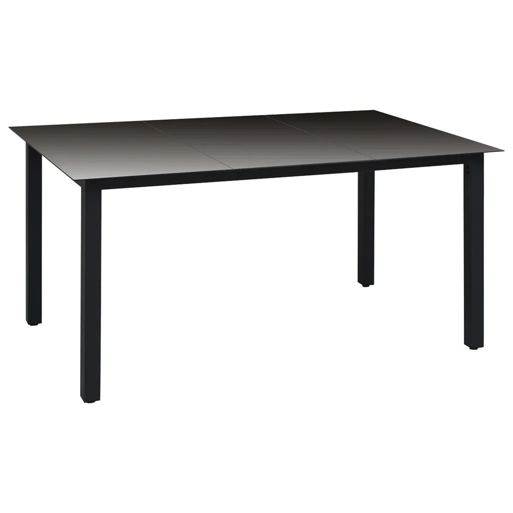 Set da Pranzo da Giardino 7 pz Nero e Marrone 3060073