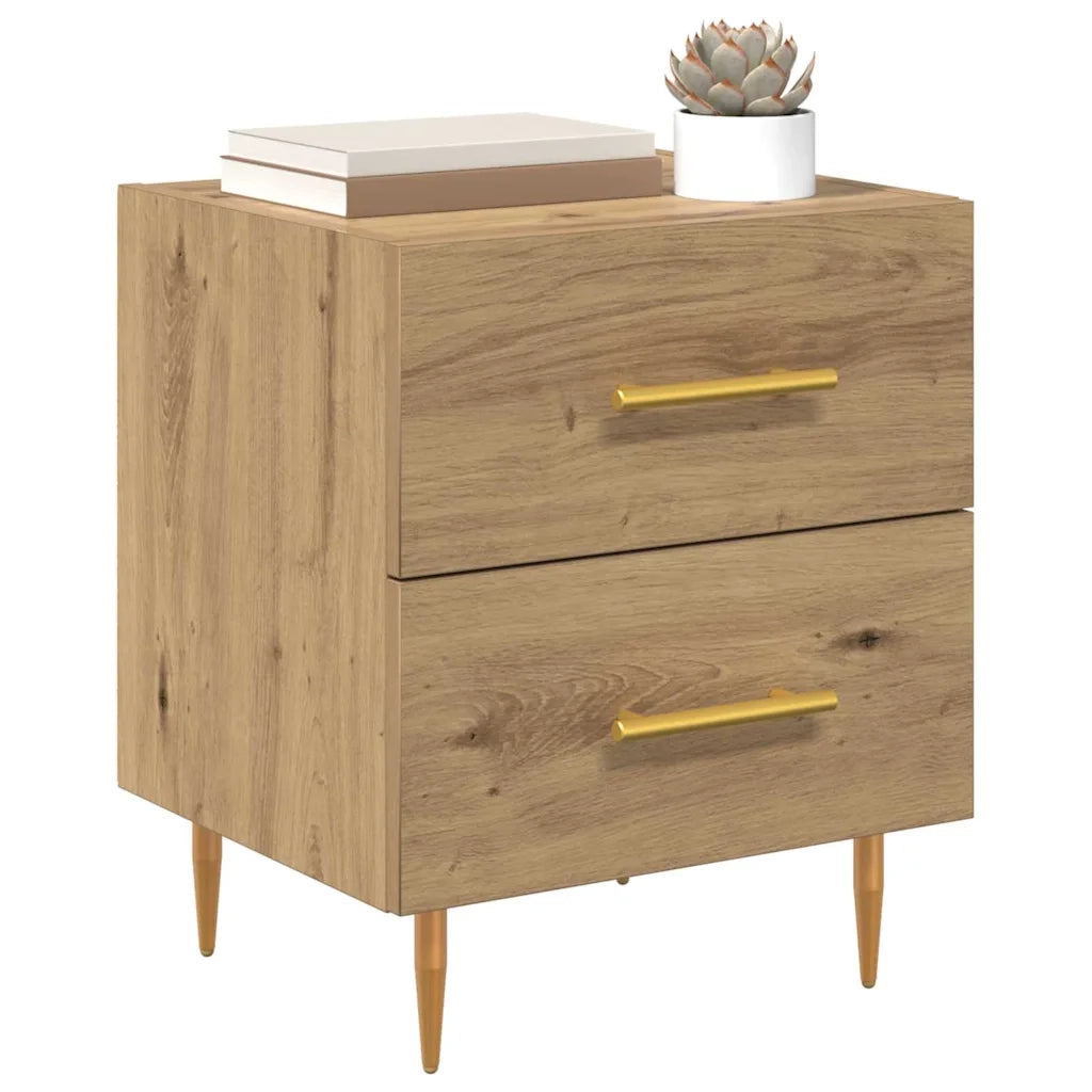 Armadio da Notte 2 pcs Rovere artigianale 40 x 35 x 47,5 cm 881998