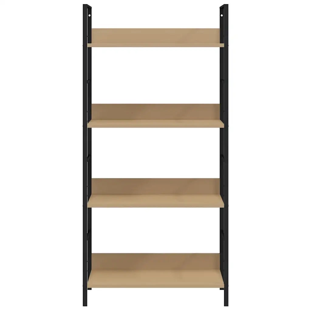 Libreria a 4 Ripiani Rovere 60x27,6x124,5 cm in Truciolato cod mxl 11845
