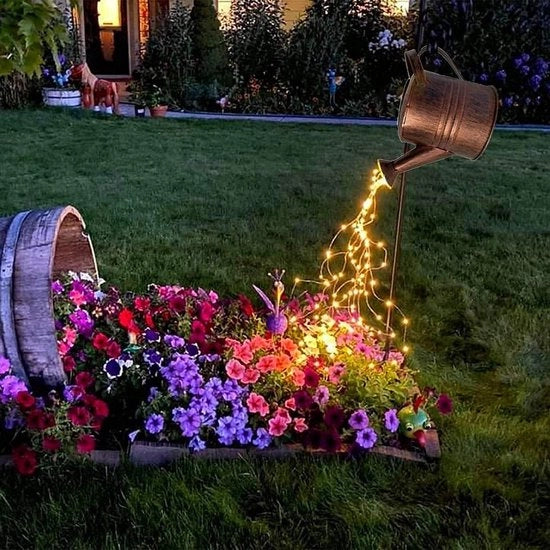 Lampade da Esterno a Stelle con Decorazioni per Giardino - Sculture di Rame Ingresso Acqua con Lampade da Giardino Sospese (con Appoggio)