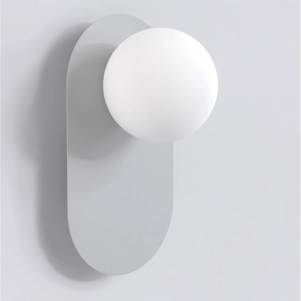 Lampada da parete VIVA in acciaio grigio e vetro
