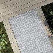 Tappeto da Esterni ARAKIL Grigio 80x150 cm in PP 368551