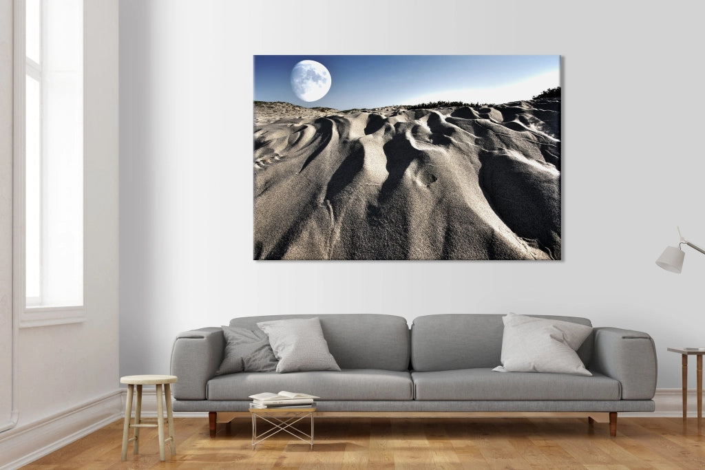 Moonscape surreale - Quadro Canvas su telaio in legno Misura: 140x100 cm