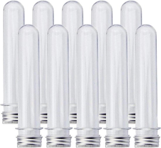 Viti di accoppiamento trasparenti in plastica con copertura a viti 32 x 162 mm 100 ml - 10 pezzi