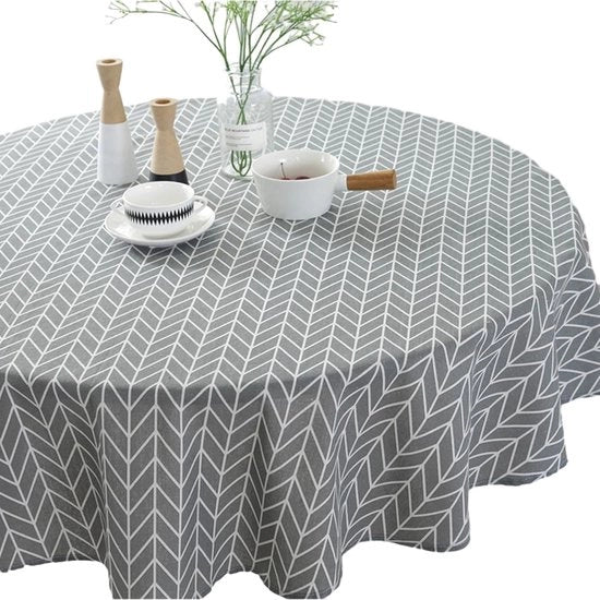Telaio per tavolo - Telaio per tavolo rotondo - Telaio per tavolo esterno - Lavabile - Facile da pulire - Antiscivolo - Telaio per picnic Decorativo - Telaio antiscivolo - Impermeabile - Decorativo (Grigio - 150 cm)