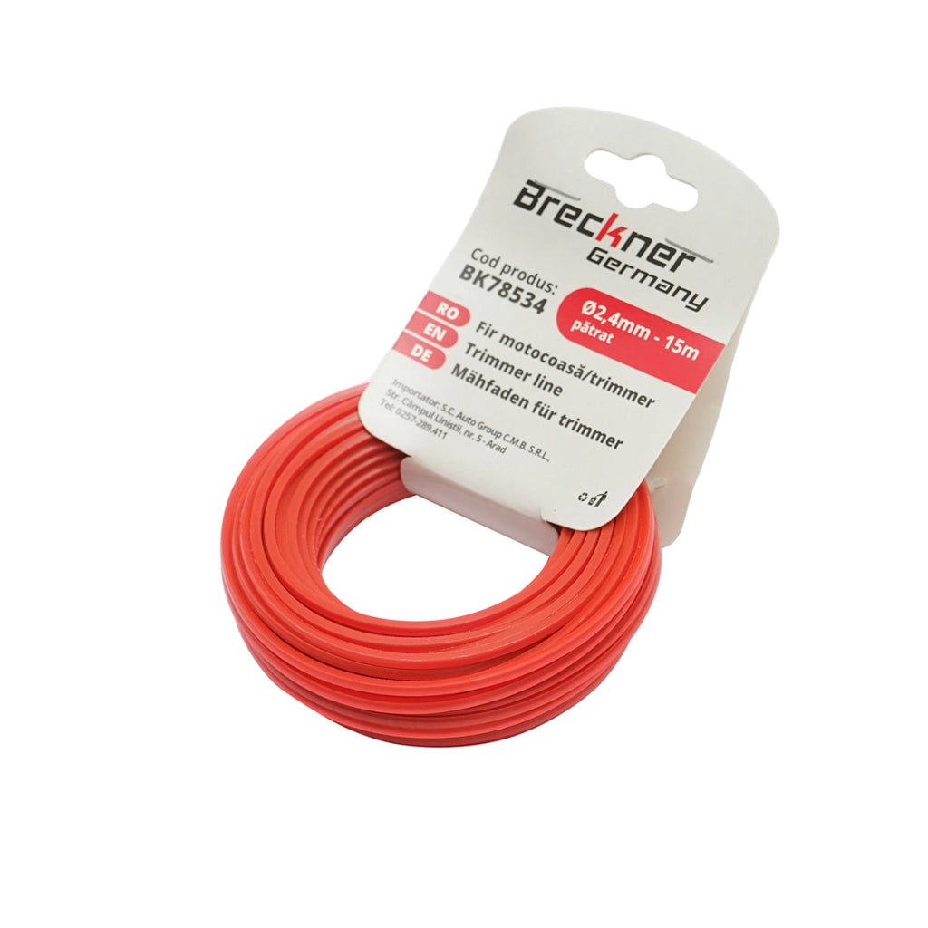 Filo quadrato per decespugliatore 2,4 mm x 15 m Breckner Germany