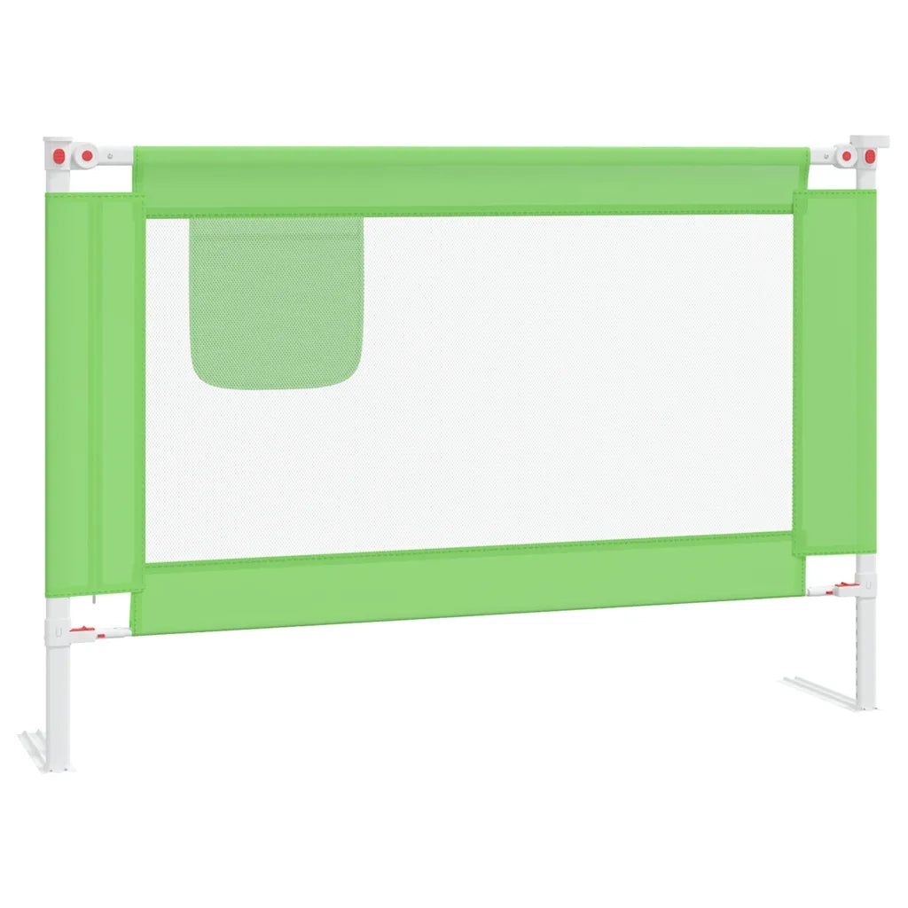 Sponda Letto di Sicurezza per Bambini Verde 100x25cm in Tessuto 10190