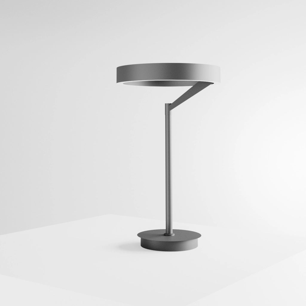 Lampada da tavolo Criseide L Nero - Lume LED 30W biemissione 1400lm 3000K dimmerabile push in alluminio e silicone - Gea Luce