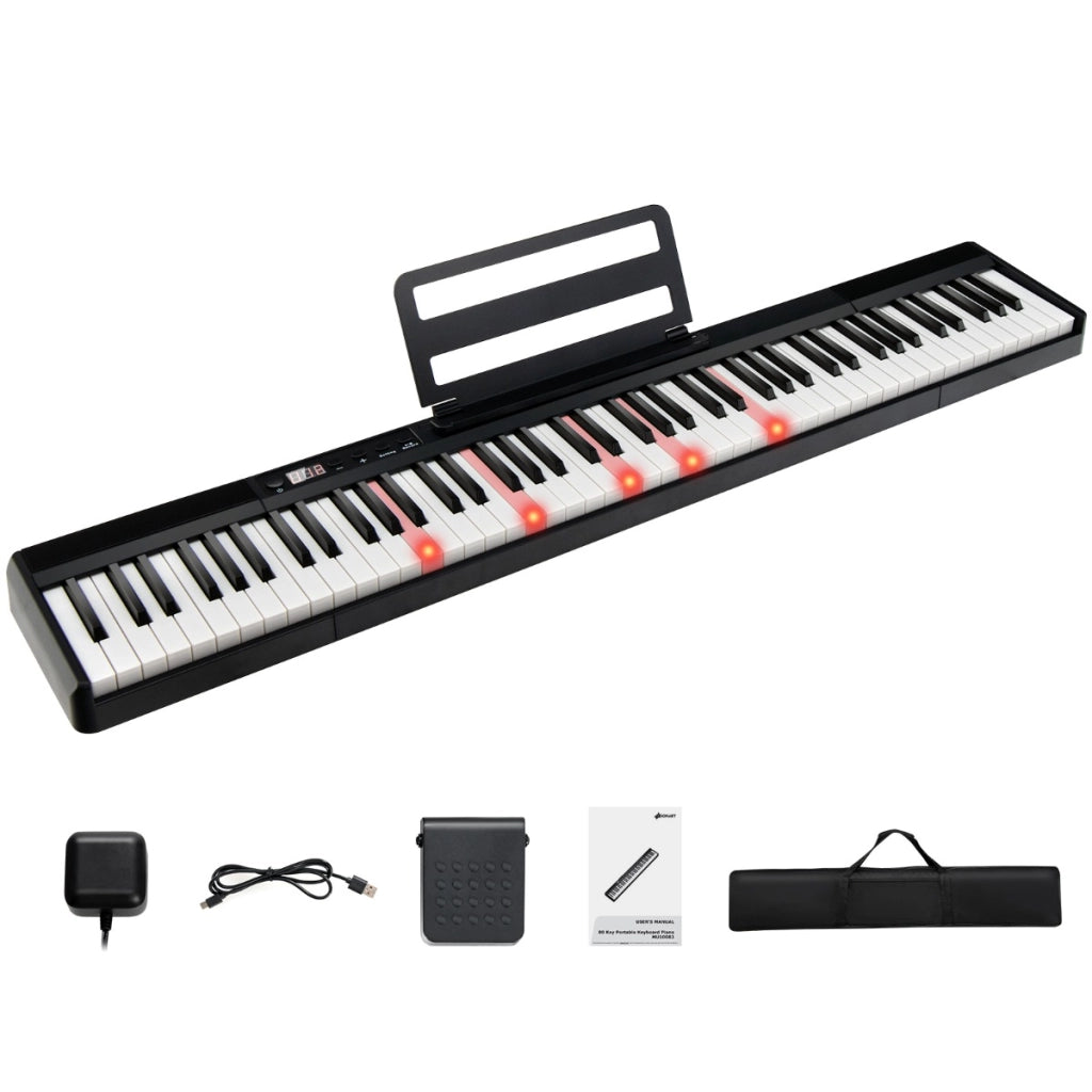 Tastiera elettronica con 88 tasti borsa per la conservazione pedale di risonanza, Pianoforte digitale portatile