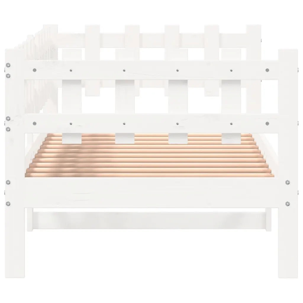 Dormeuse senza Materasso-Divano Letto-Struttura Letto Bianca 90x190 cm Legno Massello Pino 412097