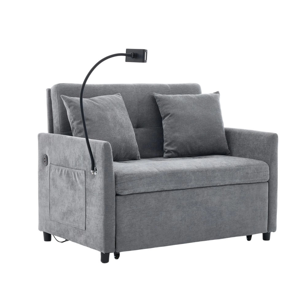 Divano letto singolo ¨C Minimal ¨C tessuto grigio 90x200cm