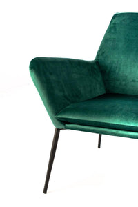 Poltrona Imbottita 54x71,5x70 cm in Velluto Verde