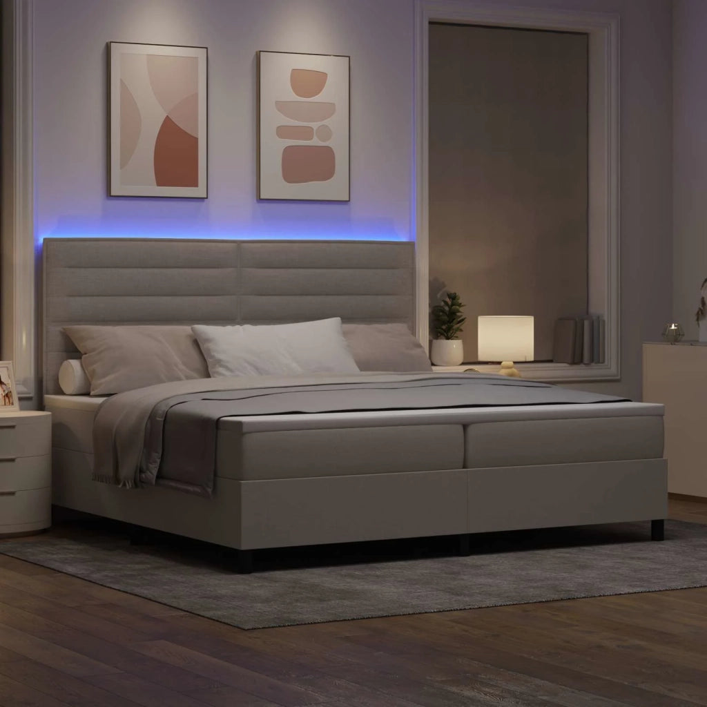 Letto a molle con materasso con led Talpa 200 x 200 cm Tessuto 3342820
