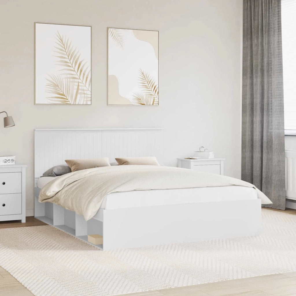Struttura del letto Bianco 160 x 200 cm Pino massello 3410983