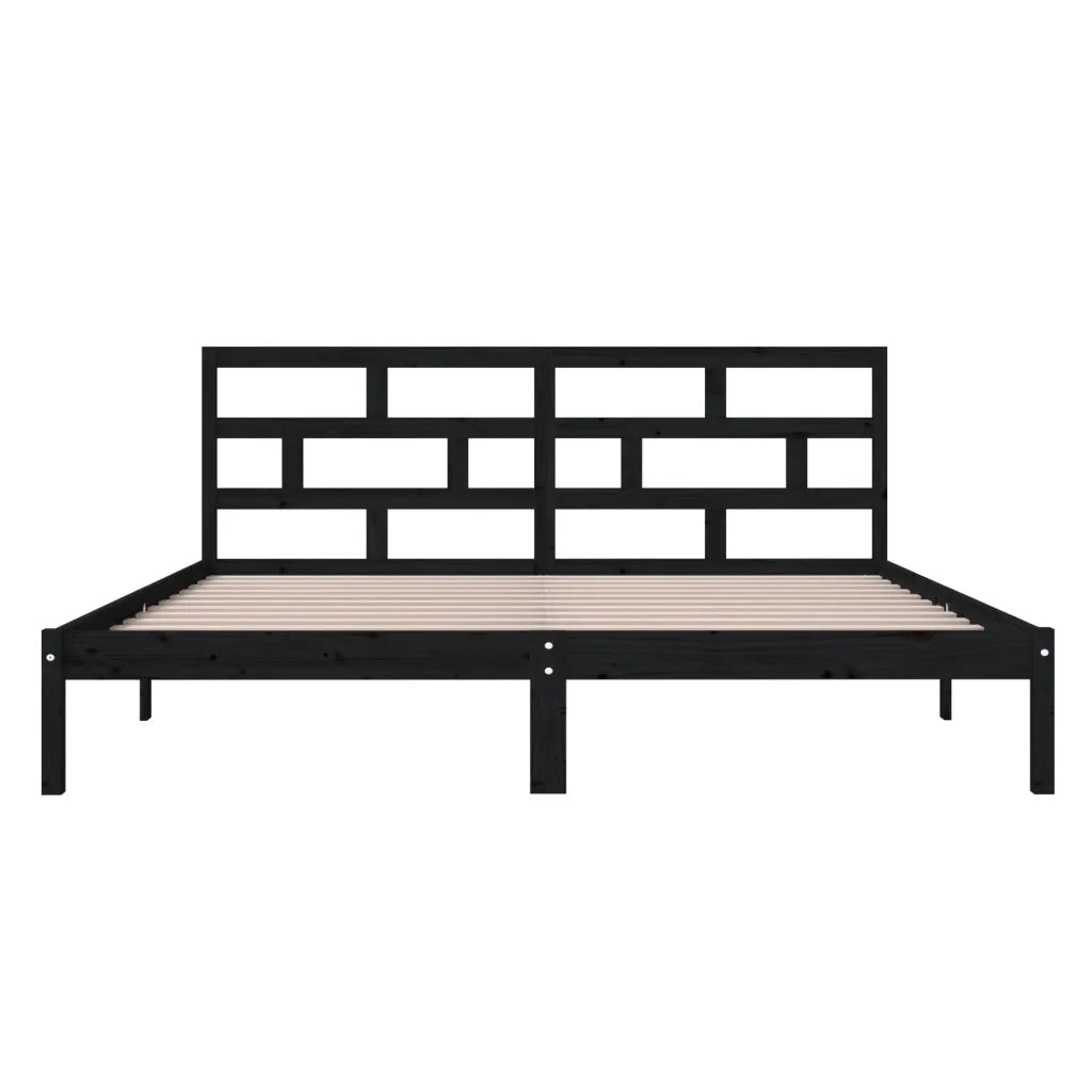 Giroletto Nero 135x190 cm Double in legno Massello 3101197