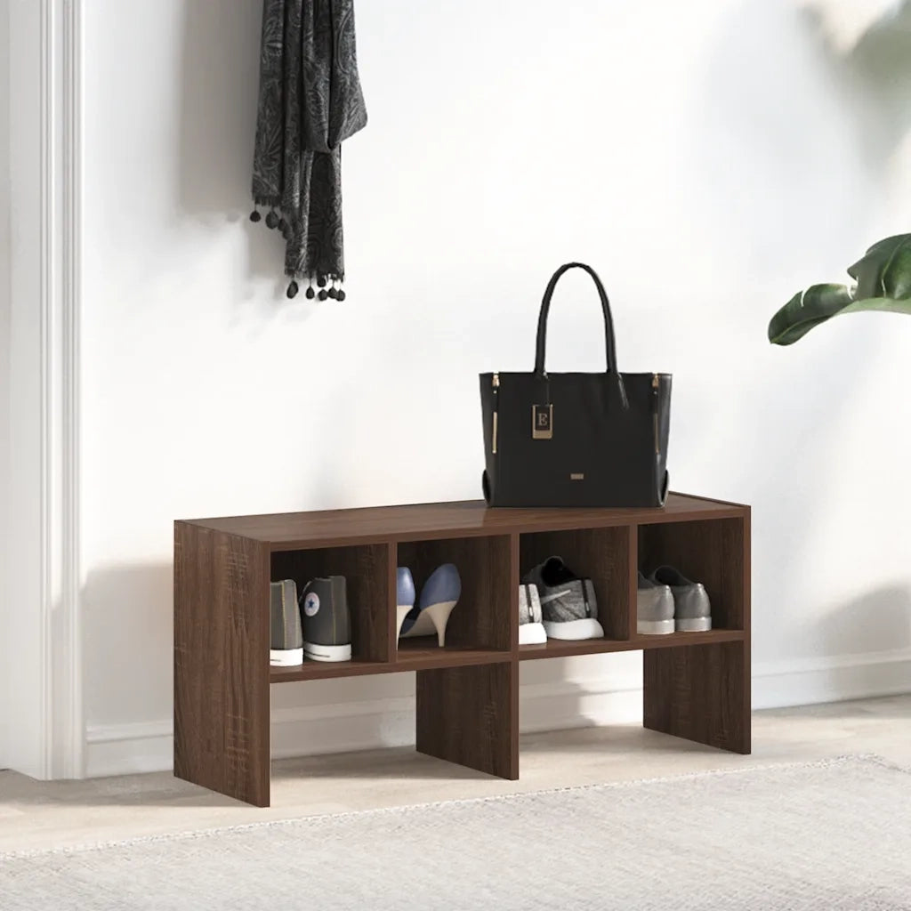 vidaXL Scarpiera Impilabile Rovere Marrone 89,5x30x40 cm