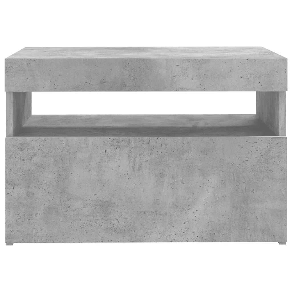Mobile TV | Armadietto TV | Mobile Porta TV con Luci LED Grigio Cemento 60x35x40 cm