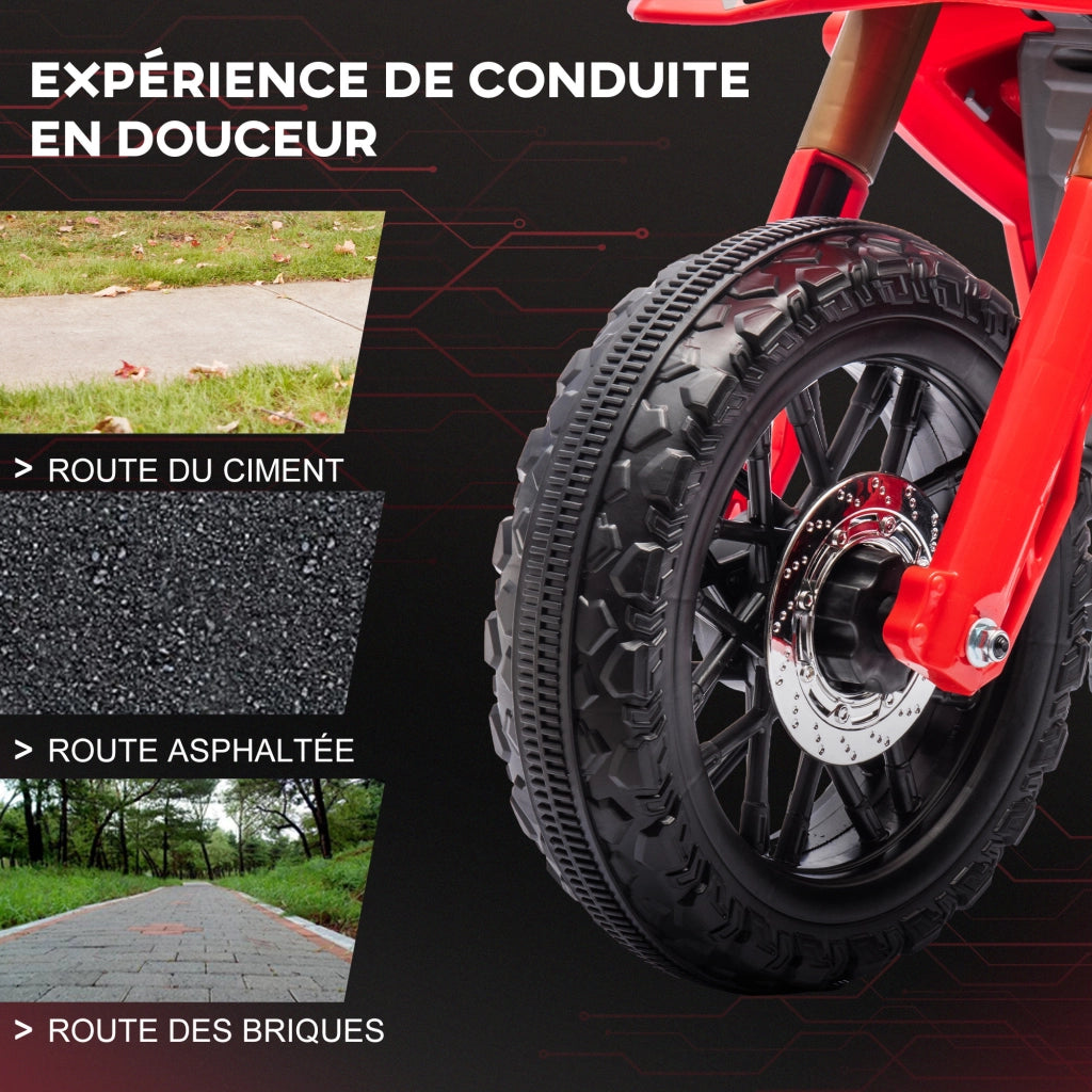 Moto elettrica per bambini 3-8 anni ¨C zephmum ¨C rosso, 6V, 30kg