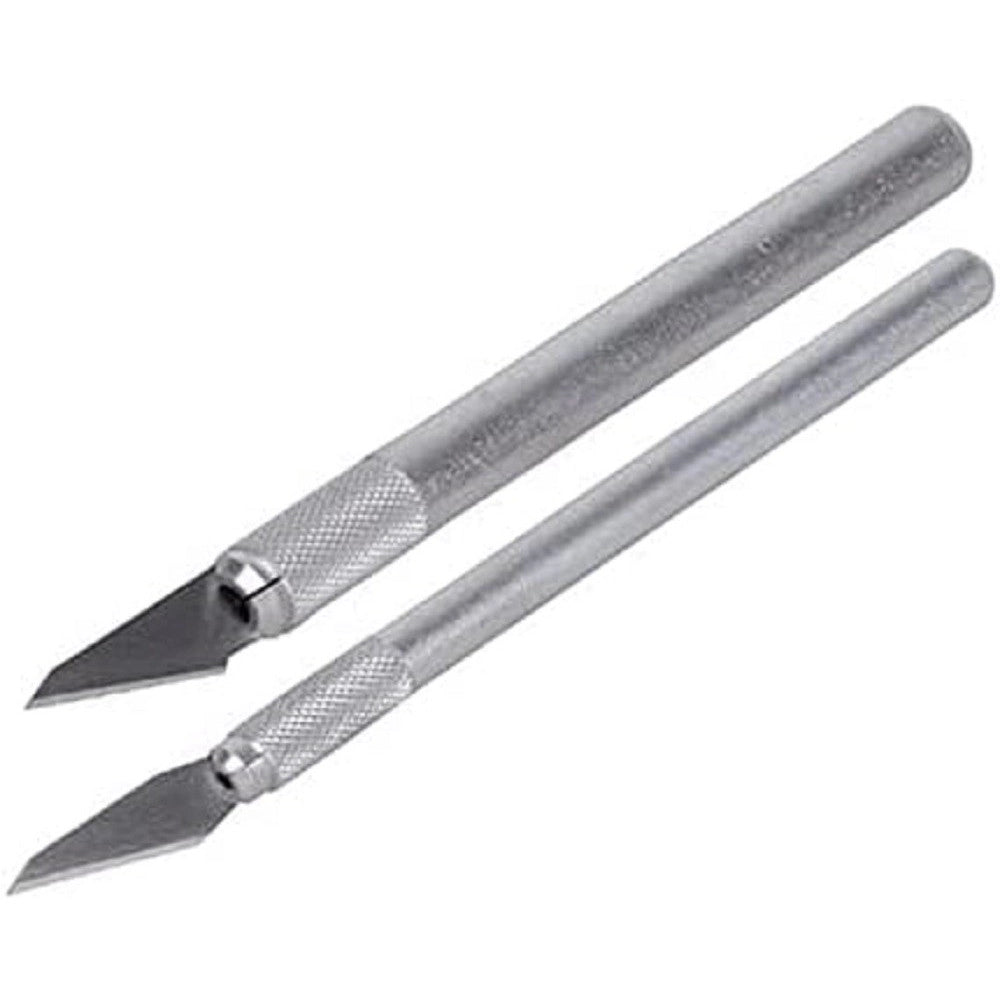 Trade Shop - Kit 10pz Bisturi Tagliabalsa Taglio Coltello Precisione Incisione 2 Manici 92200 -