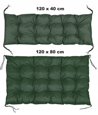AIO FACTORY Set di cuscini da giardino impermeabili verdi 120x80 cm