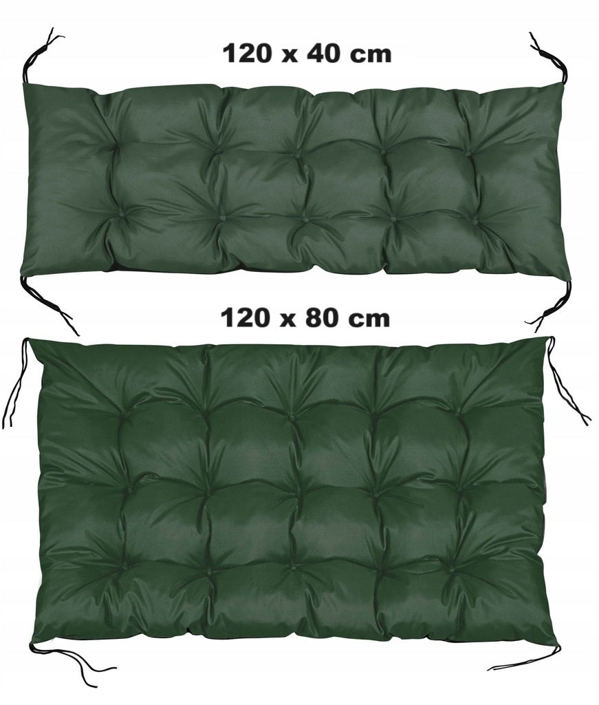 AIO FACTORY Set di cuscini da giardino impermeabili verdi 120x80 cm