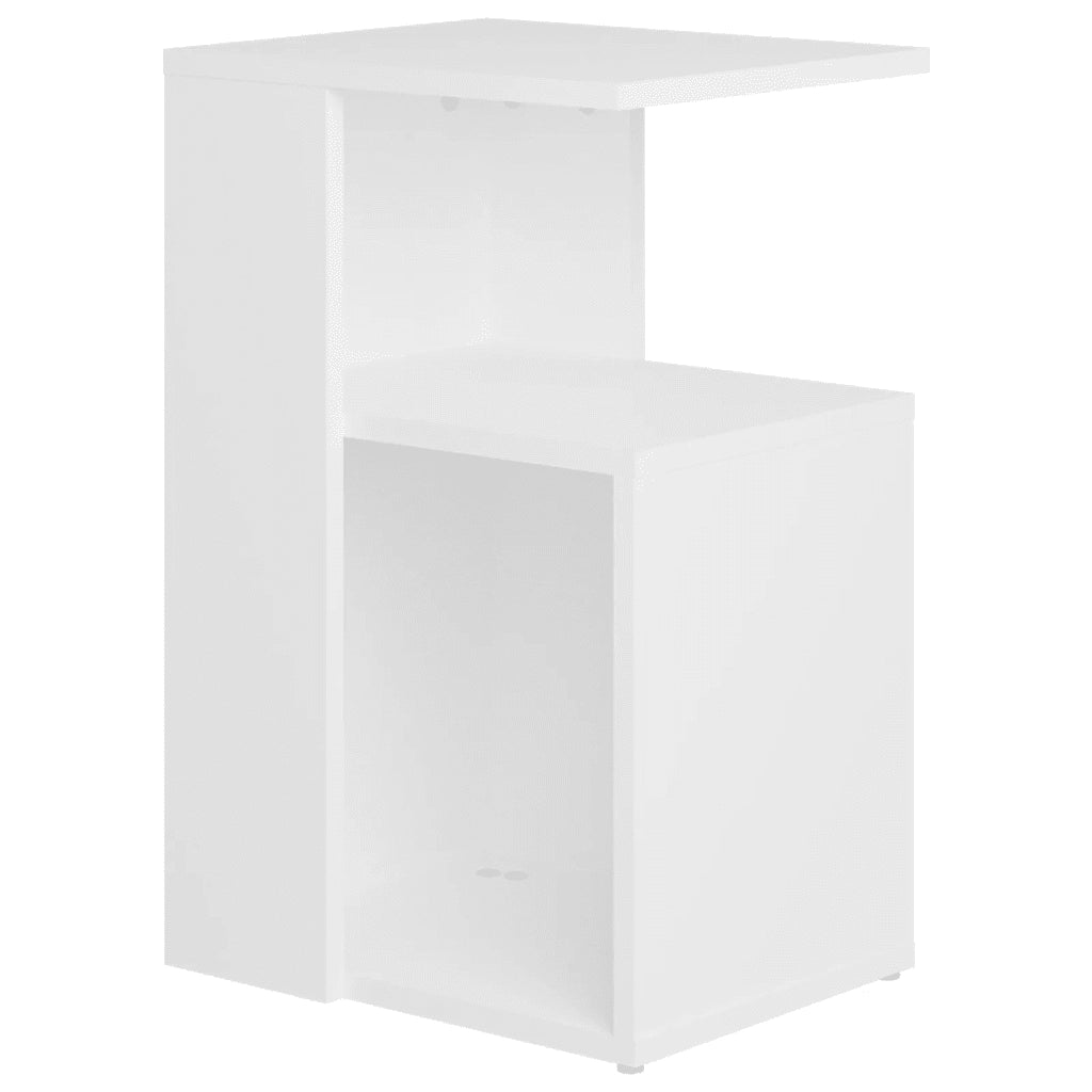 Tavolino da Salotto Bianco 36x30x56 cm in Legno Multistrato cod mxl 10371