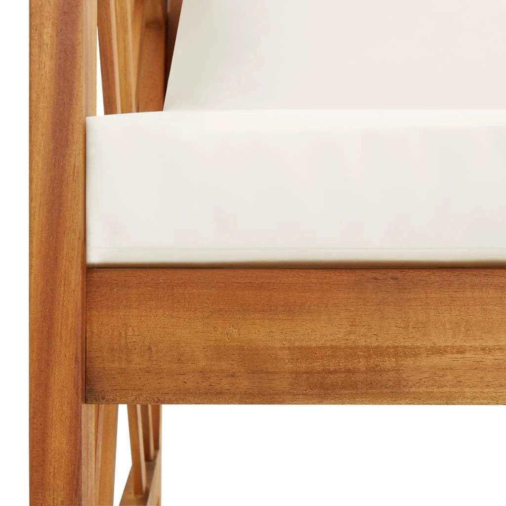 Panca da giardino mobili da esterno per patio mobili da terrazza con cuscini 119 x 67 x 83 cm legno massello di acacia 02_0011587