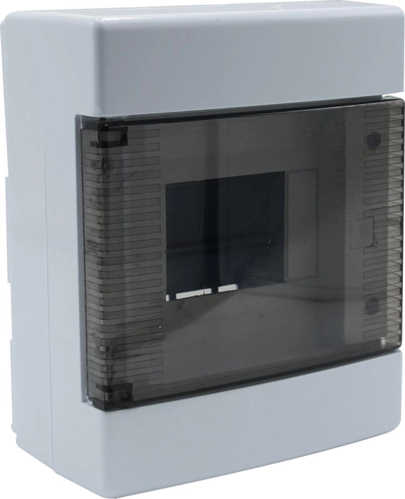 Centralino da parete 4 moduli, bianco IP40, 150x170x100 mm, RAL 9016, ideale per installazioni elettriche domestiche e industriali